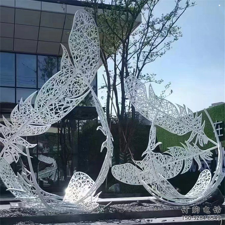 羽毛雕塑工程供應(yīng)，校園雕塑，烤漆羽毛雕塑供求