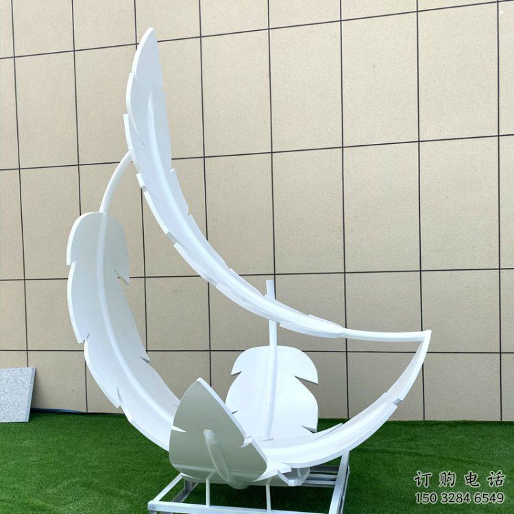 制造羽毛雕塑定價，地標擺件，烤漆羽毛雕塑精選