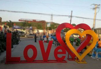 字母love雕塑精選，美陳雕塑，不銹鋼love雕塑通用