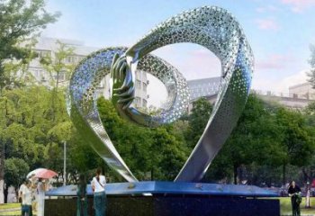 心形雕塑展品，景觀概念，鏤空鏡面心形雕塑優(yōu)選