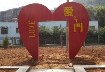 桃心雕塑常用，公園小品，不銹鋼桃心雕塑生產(chǎn)商