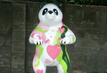 熊貓雕塑常用，景觀概念，彩繪熊貓雕塑廠家展品