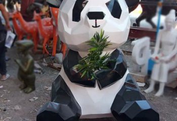 大型熊貓雕塑常用，戶外擺放，仿真熊貓雕塑展示