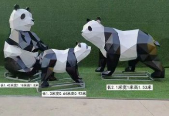 熊貓雕塑定制，歐式風(fēng)格，卡通熊貓雕塑生產(chǎn)廠家