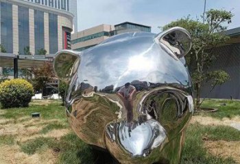 現(xiàn)代熊貓雕塑承接，歐式風格，廣場不銹鋼熊貓雕塑精選