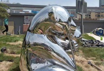熊貓雕塑制作，園林裝飾，建筑不銹鋼熊貓雕塑批發(fā)