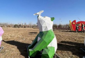 彩繪熊貓雕塑通用，花園小品，廣場(chǎng)切面熊貓雕塑優(yōu)價(jià)
