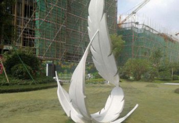 羽毛雕塑工廠標準，多彩藝術，景觀烤漆羽毛雕塑供應