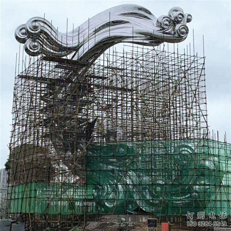 現(xiàn)代祥云雕塑承接，歐式風(fēng)格，廣場(chǎng)不銹鋼祥云雕塑精選