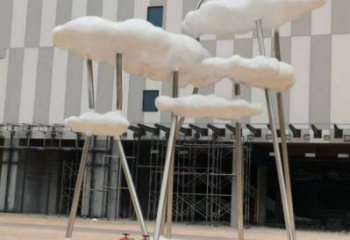 云朵雕塑指用，景觀雕塑，藝術(shù)鏤空云朵雕塑點(diǎn)擊