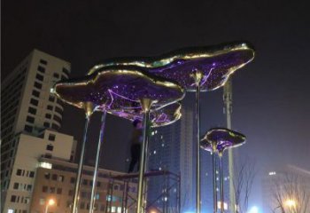 祥云雕塑工廠標(biāo)準(zhǔn)，多彩藝術(shù)，景觀不銹鋼祥云雕塑供應(yīng)
