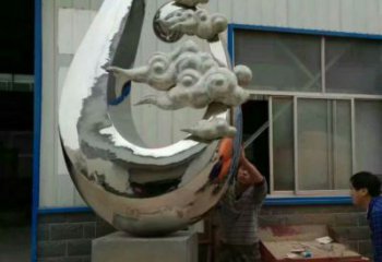 祥云雕塑優(yōu)選，陸地擺件，藝術(shù)不銹鋼祥云雕塑供應(yīng)