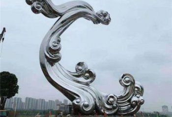 公園云朵雕塑，噴砂發(fā)光雕塑，鍛造工藝