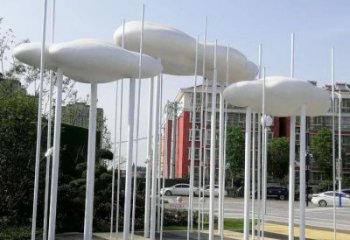 室內云梯雕塑，拉絲景觀雕塑，抽象效果