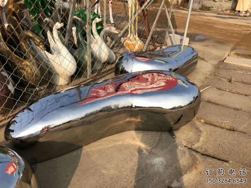 房地產(chǎn)坐凳雕塑，仿古景觀雕塑，鏡面制造