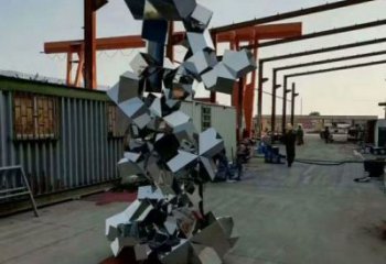 農(nóng)村景觀石雕塑，鏤空景觀雕塑，抽象效果