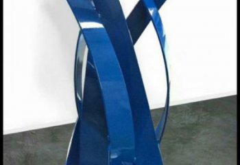 烤漆絲帶雕塑供應(yīng)，花園小品，不銹鋼絲帶雕塑展品