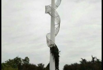 鏤空絲帶雕塑承接，城市裝飾，大型不銹鋼絲帶雕塑公司