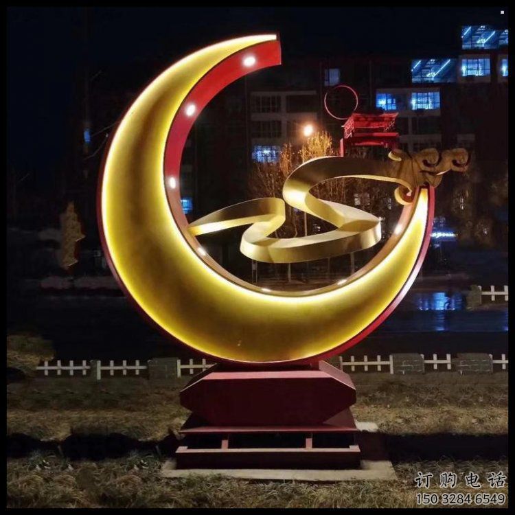 月亮雕塑工廠標(biāo)準(zhǔn)，多彩藝術(shù)，景觀鏤空月亮雕塑供應(yīng)