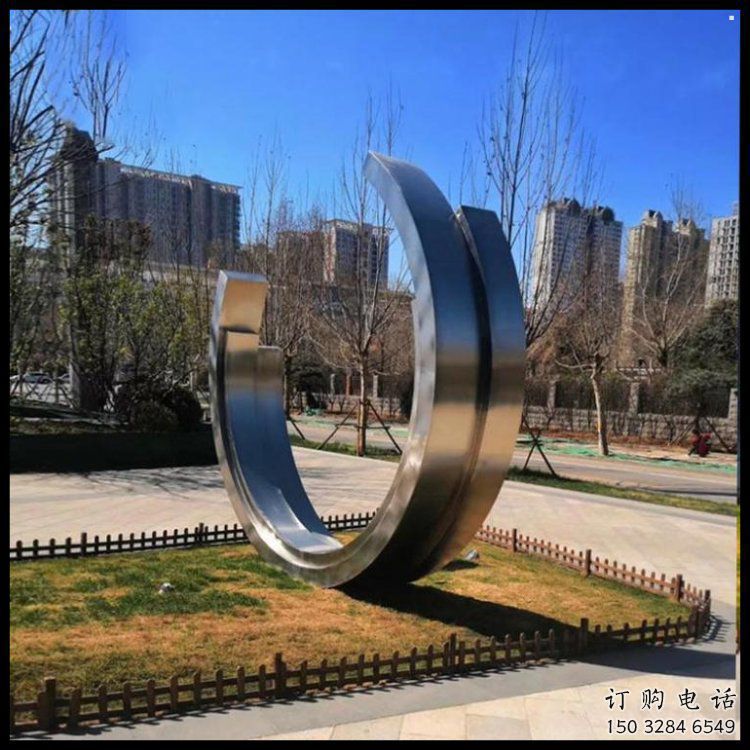 月亮船雕塑通用，街道標(biāo)識，不銹鋼月亮船雕塑承接