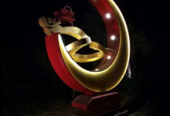 月亮雕塑制造，街景小品，景觀鏤空月亮雕塑優(yōu)價