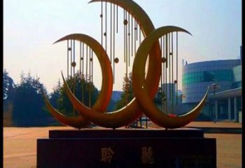 月亮船雕塑常用，鋼管組合，不銹鋼月亮船雕塑定價(jià)