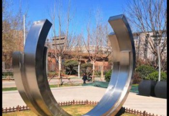 月亮船雕塑供需，標(biāo)識(shí)雕塑，不銹鋼月亮船雕塑制造商