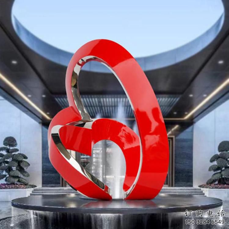 雙環(huán)雕塑工廠優(yōu)選，城市裝飾，不銹鋼雙環(huán)雕塑供給