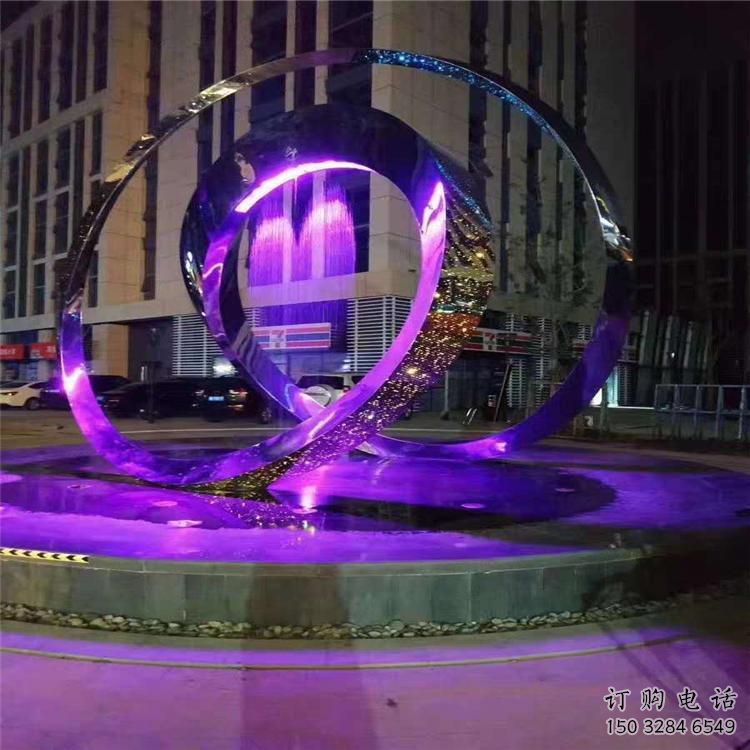 圓環(huán)雕塑標(biāo)準(zhǔn)，彩鋼制作，燈光圓環(huán)雕塑優(yōu)價