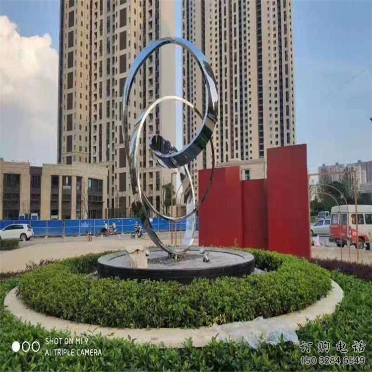 圓環(huán)雕塑觀賞型，城市裝飾，燈光圓環(huán)雕塑標準