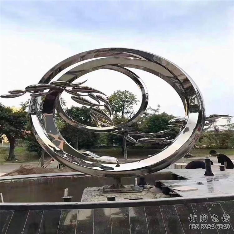 圓環(huán)雕塑常用，公園小品，房地產(chǎn)不銹鋼圓環(huán)雕塑生產(chǎn)商