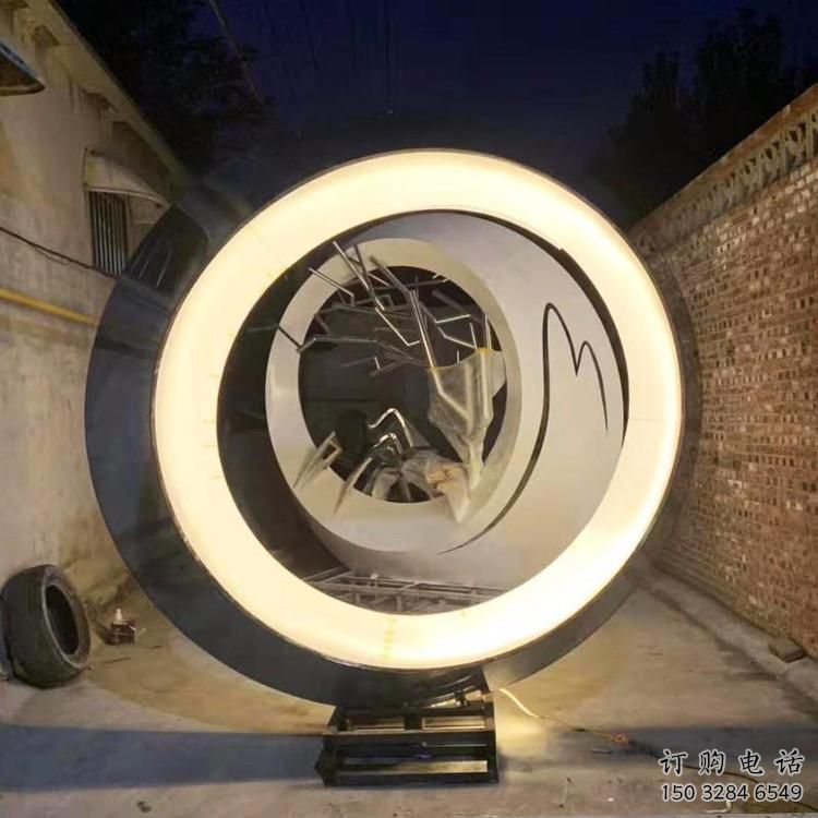 圓環(huán)雕塑選用，美陳雕塑，不銹鋼圓環(huán)雕塑專供
