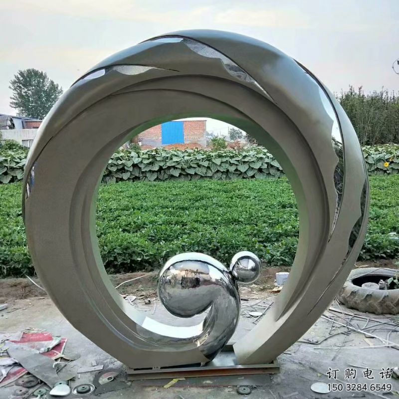 圓環(huán)雕塑優(yōu)選，室外雕塑，不銹鋼圓環(huán)雕塑優(yōu)選