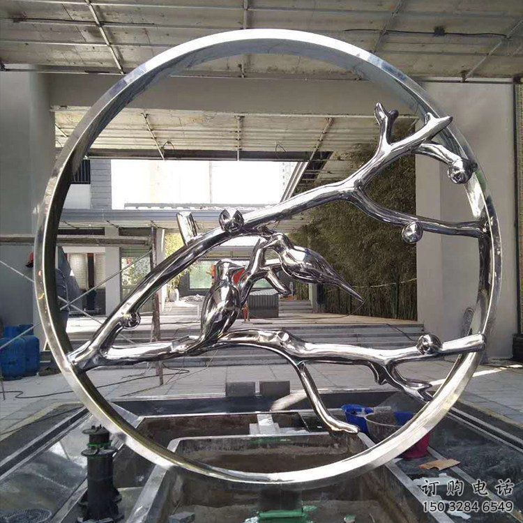 圓環(huán)景觀雕塑通用，城市雕塑，不銹鋼圓環(huán)雕塑指用