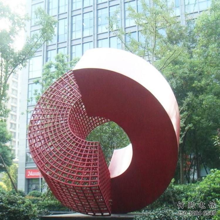 圓環(huán)雕塑選定，景觀雕塑，烤漆圓環(huán)雕塑生產(chǎn)商