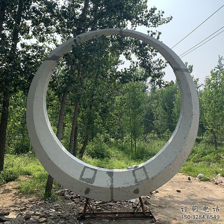 圓環(huán)雕塑優(yōu)價，村標概念，烤漆圓環(huán)雕塑精品