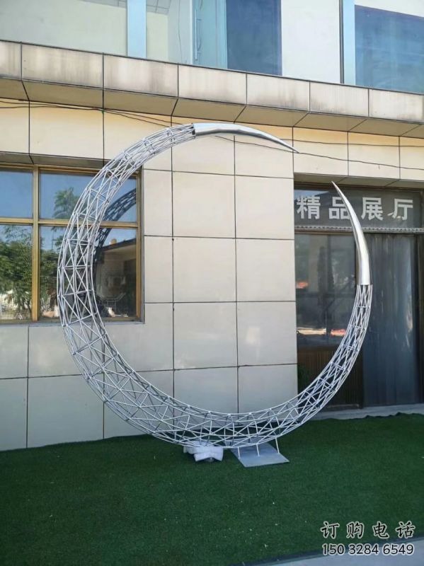 抽象圓環(huán)雕塑預(yù)定，校園雕塑，鏤空圓環(huán)雕塑承接