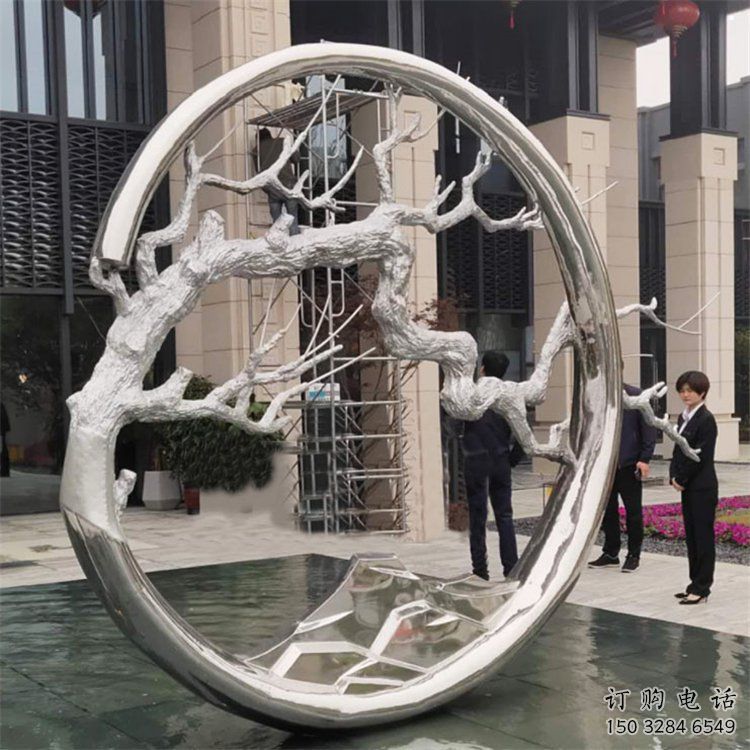 圓環(huán)樹雕塑定做，公園小品，不銹鋼圓環(huán)樹雕塑精選