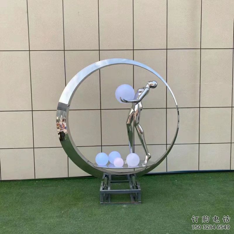 仙子雕塑預(yù)定，白鋼構(gòu)件，文化景觀圓環(huán)仙子雕塑選定