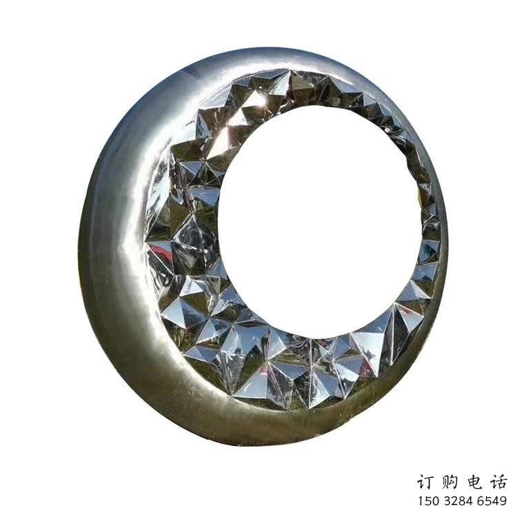 圓圈雕塑批發(fā)，鍛造工藝，不銹鋼圓圈雕塑廠家承接