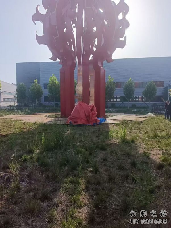 火球雕塑，精神堡壘火球雕塑落地展示