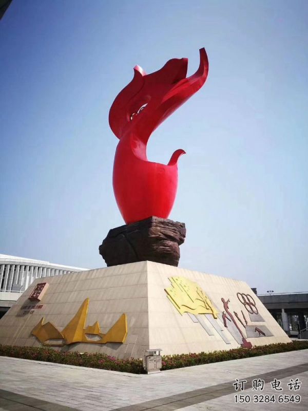 景觀火炬雕塑供應，校園雕塑，不銹鋼火炬雕塑供求