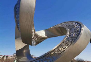雙環(huán)雕塑制造商，城市雕塑，不銹鋼雙環(huán)雕塑觀賞型