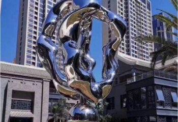 雙環(huán)雕塑制造商，鋼管組合，公共不銹鋼雙環(huán)雕塑優(yōu)選
