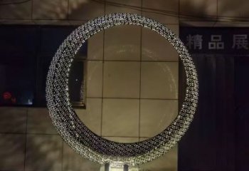 圓環(huán)雕塑供應(yīng)，城區(qū)小品，燈光圓環(huán)雕塑制造商
