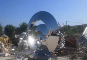 公園圓環(huán)雕塑，噴砂發(fā)光雕塑，鍛造工藝