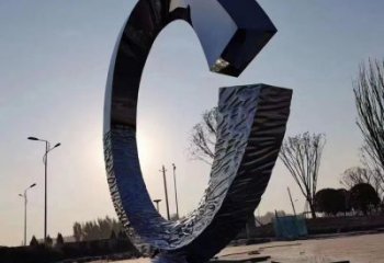 室外圓環(huán)雕塑展品，公園小品，不銹鋼圓環(huán)雕塑供需