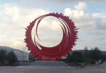 圓環(huán)雕塑通用，戶外雕塑，戶外烤漆圓環(huán)雕塑供應(yīng)