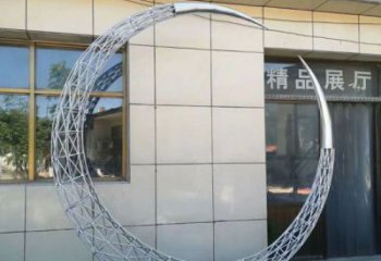 抽象圓環(huán)雕塑預(yù)定，校園雕塑，鏤空圓環(huán)雕塑承接