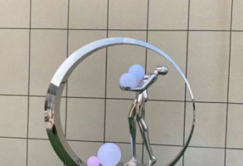 仙子雕塑精選，景觀概念，圓環(huán)仙子雕塑觀賞型